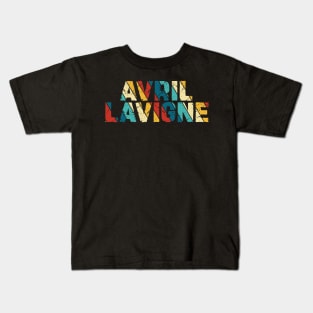 Retro Color - Avril Lavigne Kids T-Shirt